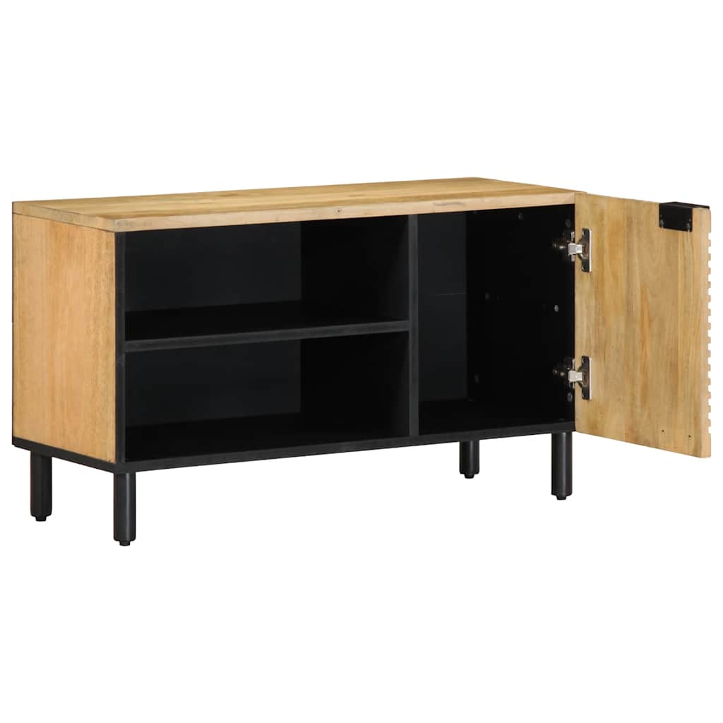 Mobile Porta TV Marrone 80x31,5x46cm in Legno Massello di Mango