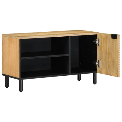 Mobile Porta TV Marrone 80x31,5x46cm in Legno Massello di Mango