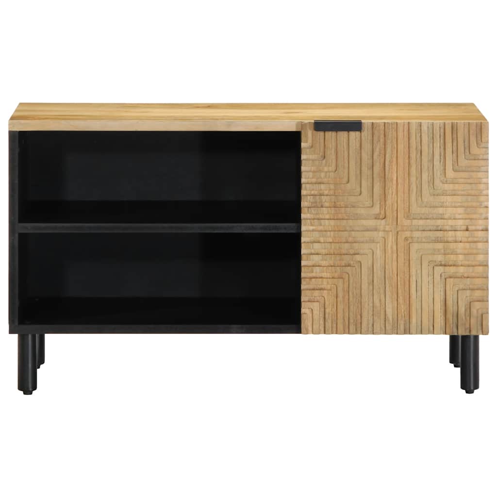 Mobile Porta TV Marrone 80x31,5x46cm in Legno Massello di Mango