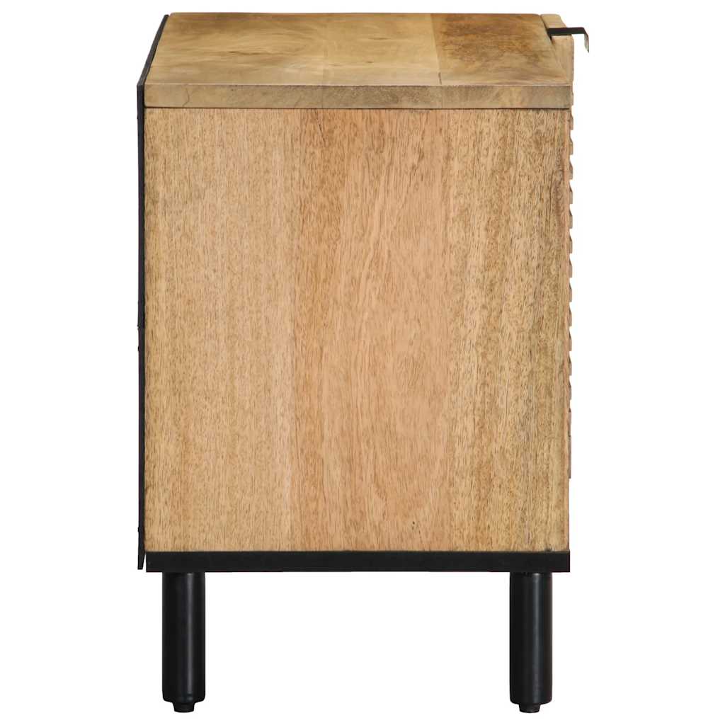 Mobile Porta TV Marrone 80x31,5x46cm in Legno Massello di Mango
