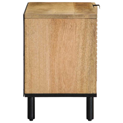 Mobile Porta TV Marrone 80x31,5x46cm in Legno Massello di Mango