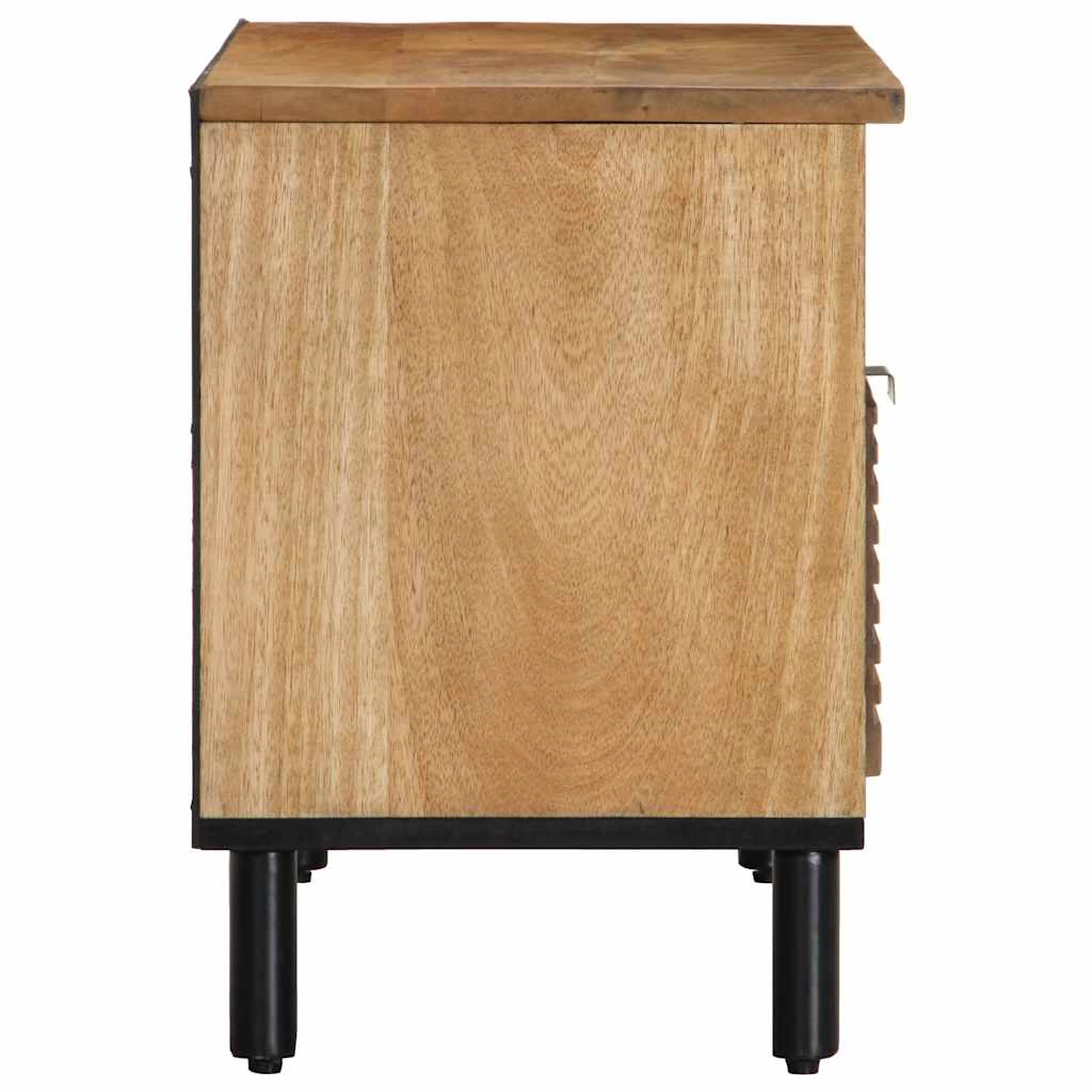 Mobile Porta TV Marrone 80x33x46 cm in Legno Massello di Mango
