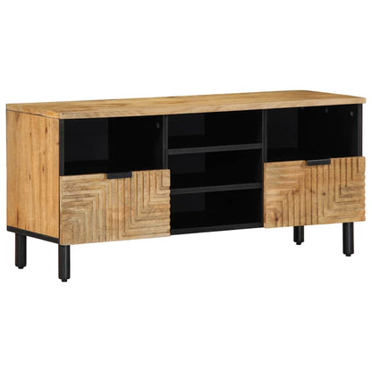 Mobile Porta TV Marrone 100x33x46 cm in Legno Massello di Mango