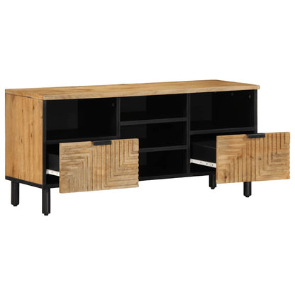 Mobile Porta TV Marrone 100x33x46 cm in Legno Massello di Mango