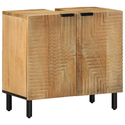 Mobile Lavabo da Bagno Marrone 62x33x58 cm Legno Massello Mango