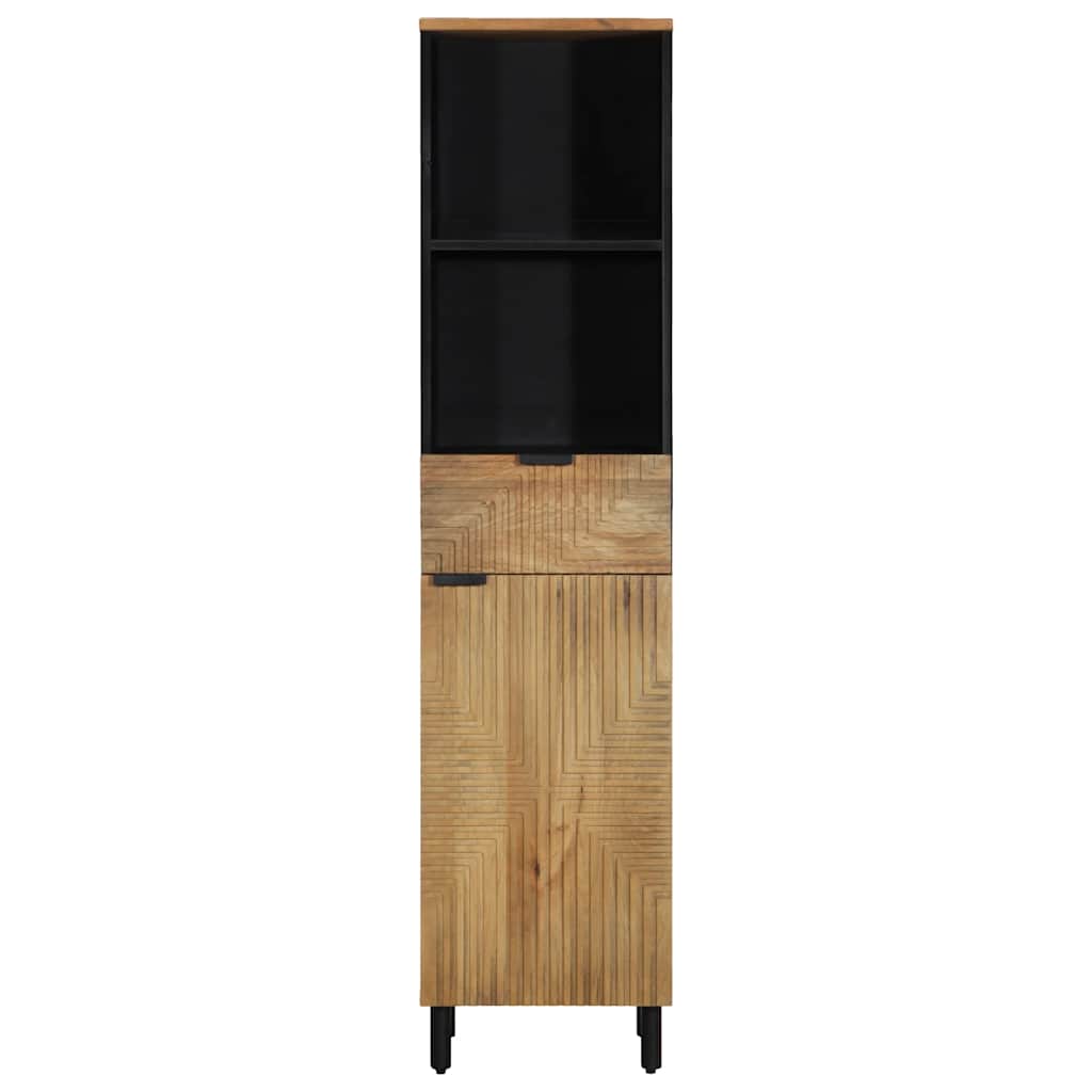 Mobile da Bagno Marrone 38x33x160 cm in Legno Massello di Mango