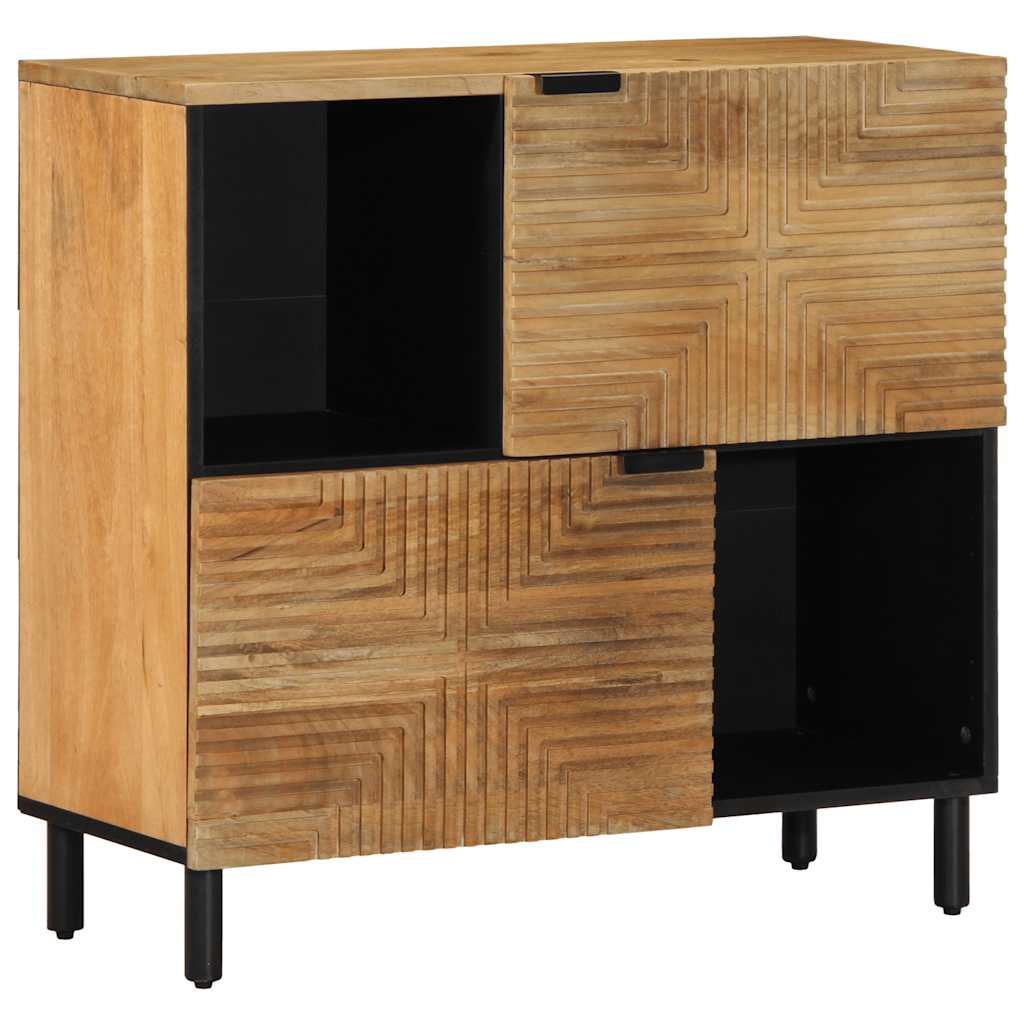 Credenza Marrone 80x33x75 cm in Legno Massello di Mango