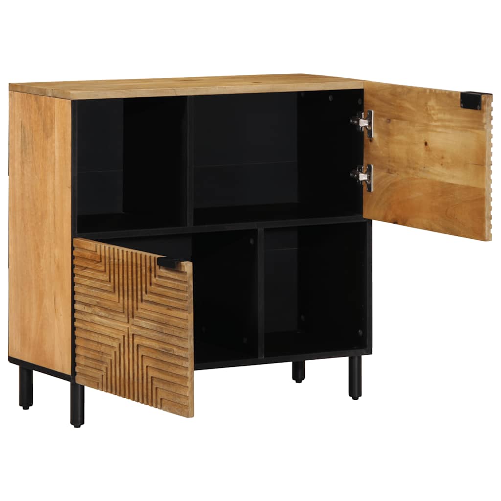 Credenza Marrone 80x33x75 cm in Legno Massello di Mango