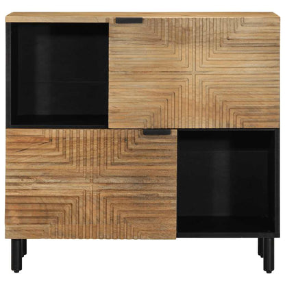 Credenza Marrone 80x33x75 cm in Legno Massello di Mango