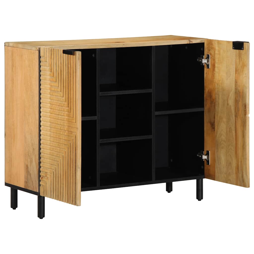 Credenza Marrone 90x33x75 cm in Legno Massello di Mango