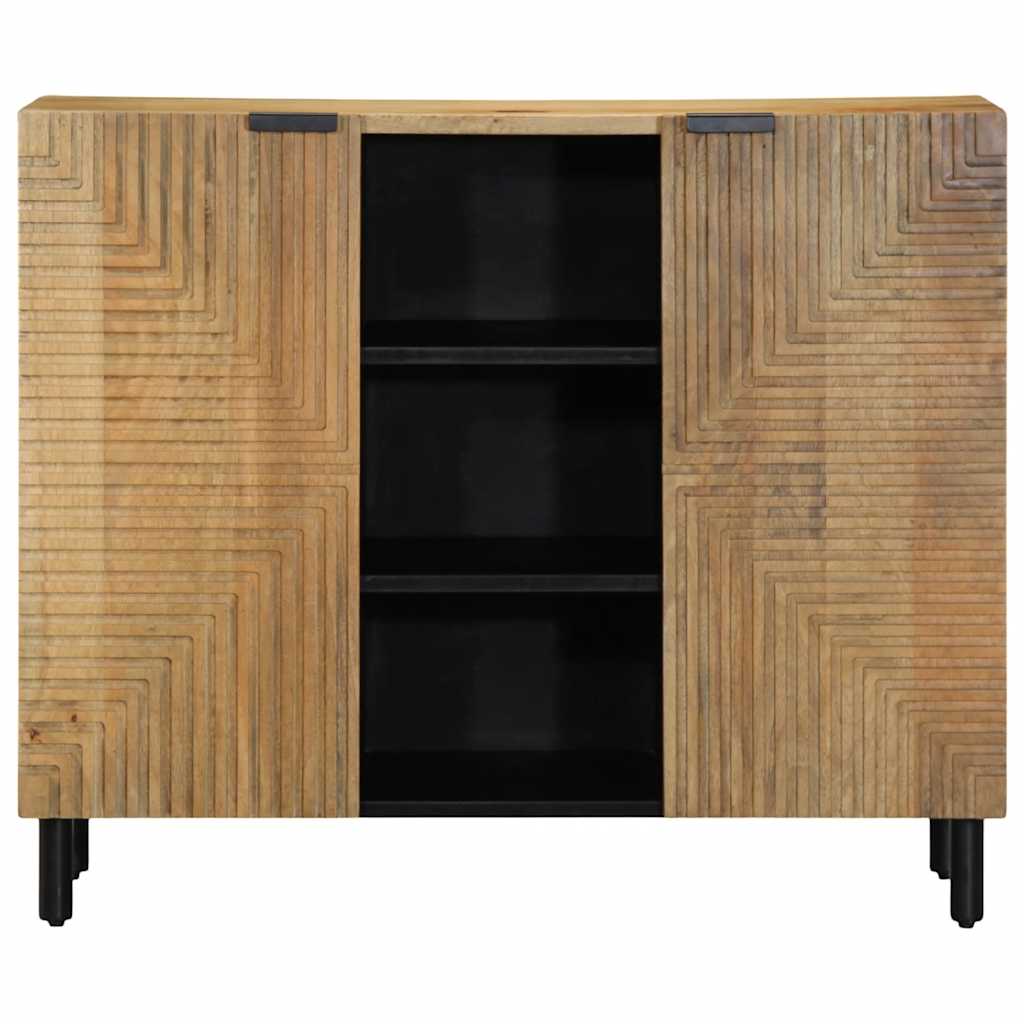 Credenza Marrone 90x33x75 cm in Legno Massello di Mango