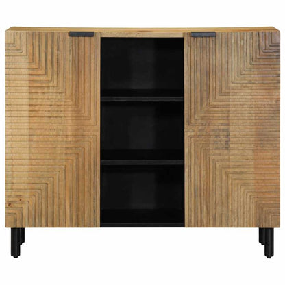 Credenza Marrone 90x33x75 cm in Legno Massello di Mango