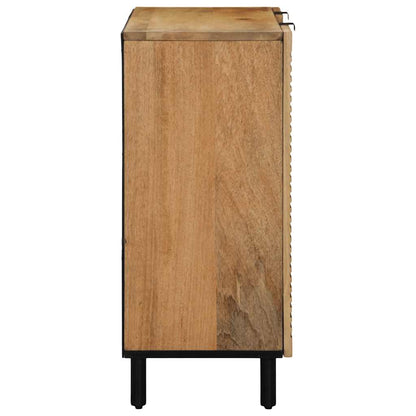 Credenza Marrone 90x33x75 cm in Legno Massello di Mango