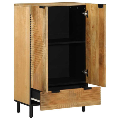 Credenza Marrone 60x33x100 cm in Legno Massello di Mango