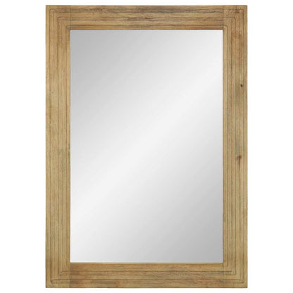 Specchio da Bagno Marrone 50x70x3 cm in Legno Massello di Mango