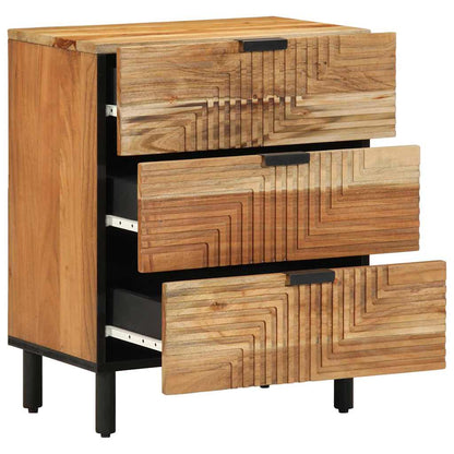 Armadio da Notte con cassetto Marrone 50 x 33 x 62 cm