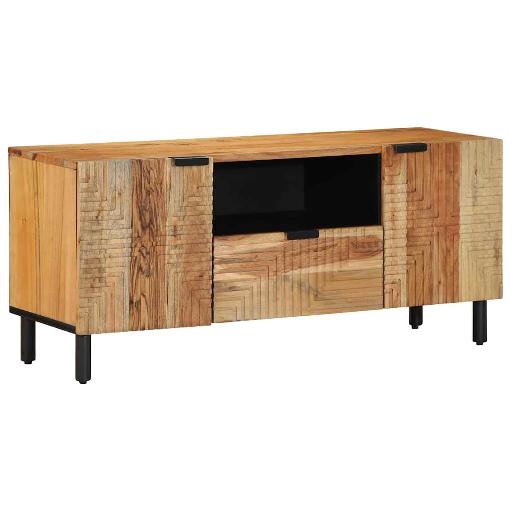 UnitÃ  TV con porta Legno di Acacia Massello 105 x 33,5 x 46 cm