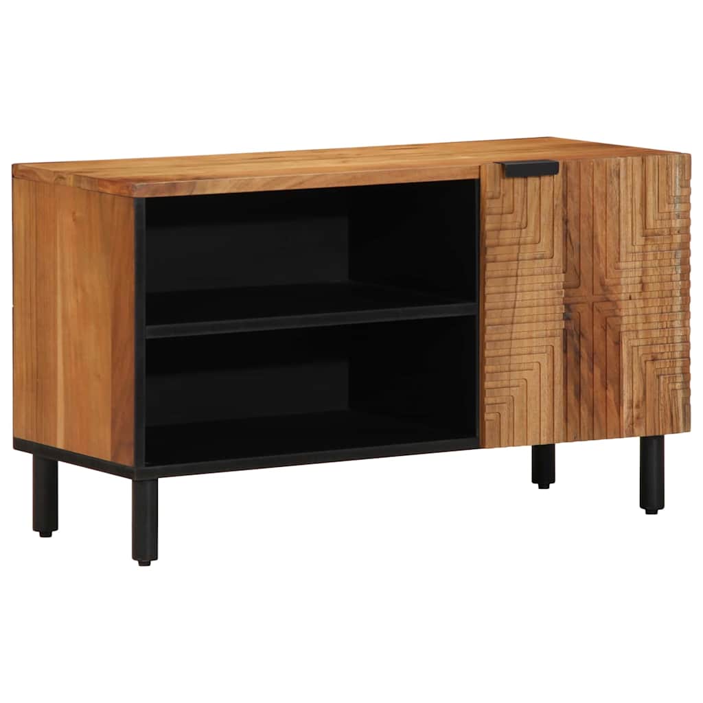 UnitÃ  TV con porta Legno di Acacia Massello 80 x 31,5 x 46 cm