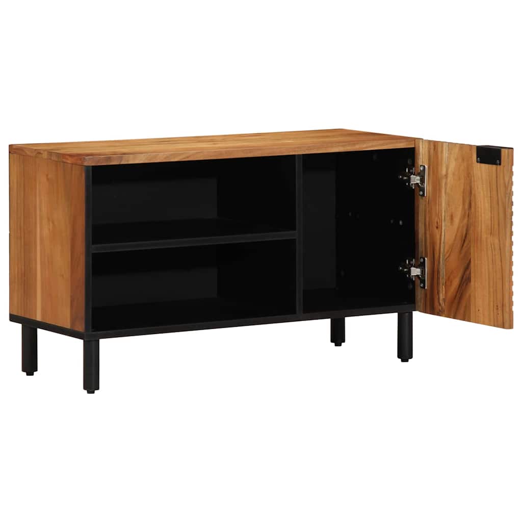 UnitÃ  TV con porta Legno di Acacia Massello 80 x 31,5 x 46 cm