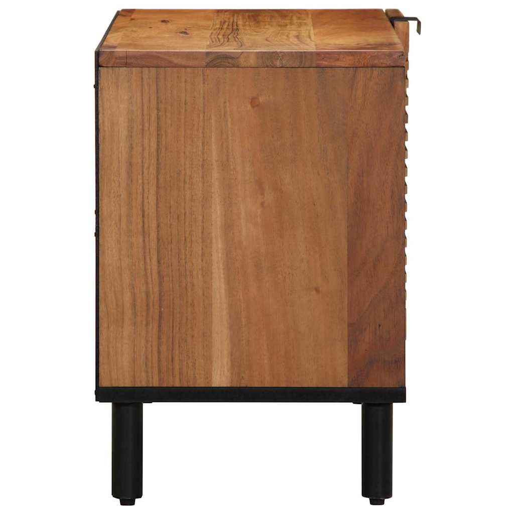 UnitÃ  TV con porta Legno di Acacia Massello 80 x 31,5 x 46 cm