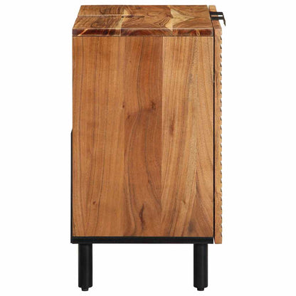 Armadio per Lavabo da Bagno con porta Legno di Acacia Massello