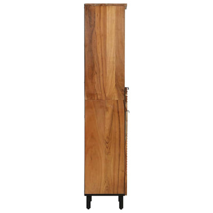 Armadio per Lavabo da Bagno con porta Legno di Acacia Massello