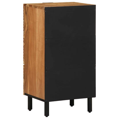 Credenza Naturale 40 x 33,5 x 75 cm Legno di Acacia Massello