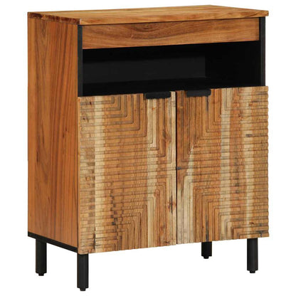 Credenza Naturale 60 x 33,5 x 75 cm Legno di Acacia Massello