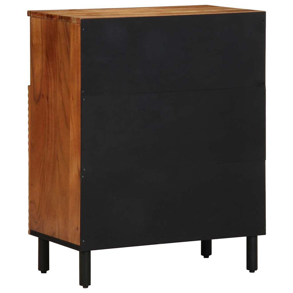 Credenza Naturale 60 x 33,5 x 75 cm Legno di Acacia Massello