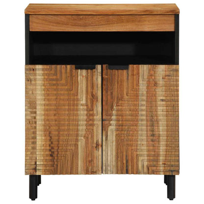 Credenza Naturale 60 x 33,5 x 75 cm Legno di Acacia Massello
