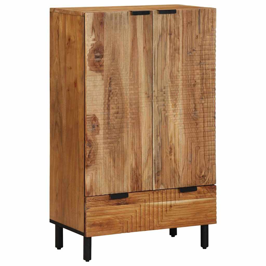 Credenza Naturale 60 x 33,5 x 100 cm Legno di Acacia Massello