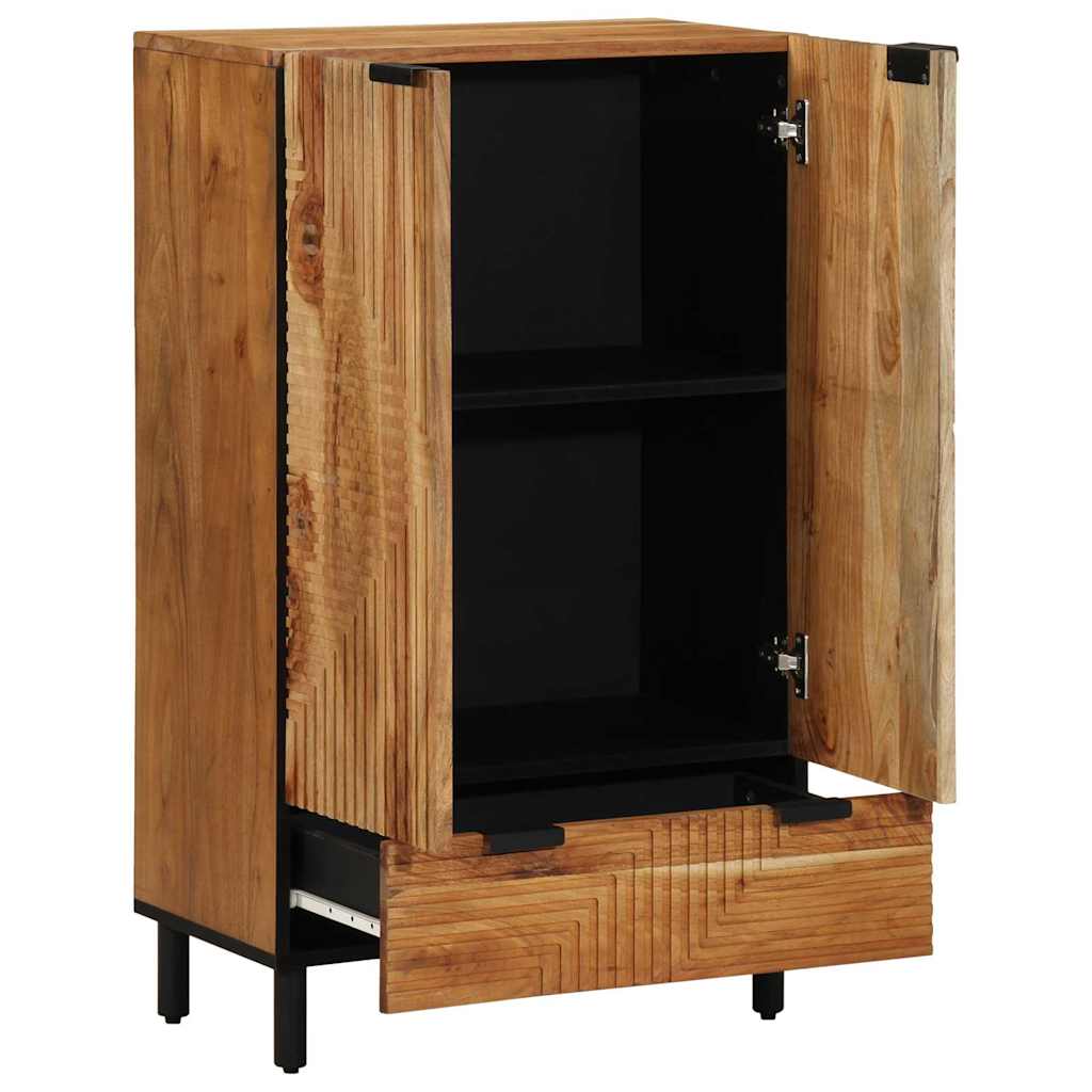 Credenza Naturale 60 x 33,5 x 100 cm Legno di Acacia Massello