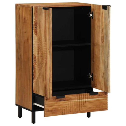Credenza Naturale 60 x 33,5 x 100 cm Legno di Acacia Massello
