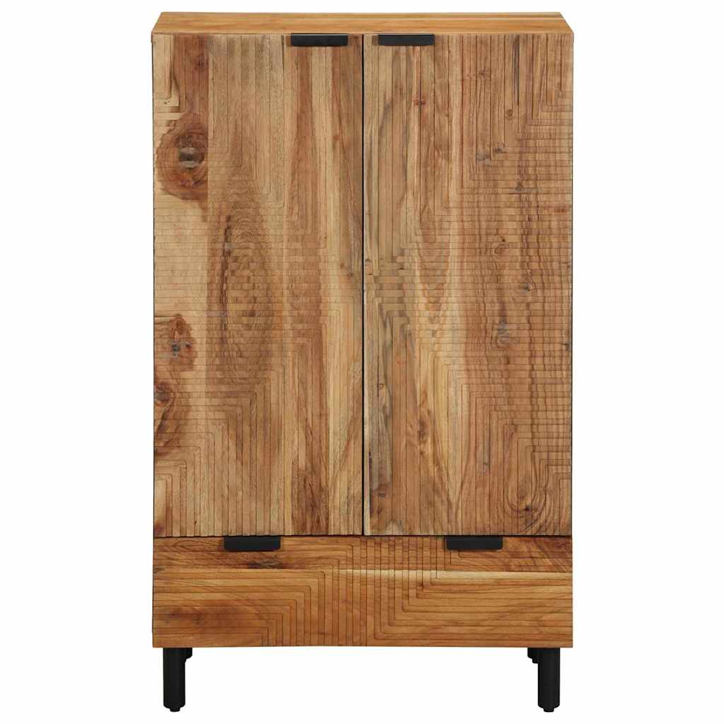 Credenza Naturale 60 x 33,5 x 100 cm Legno di Acacia Massello