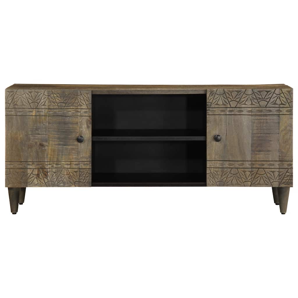 Mobile Porta TV Grigio Chiaro 105x33,5x46 cm in Legno Mango