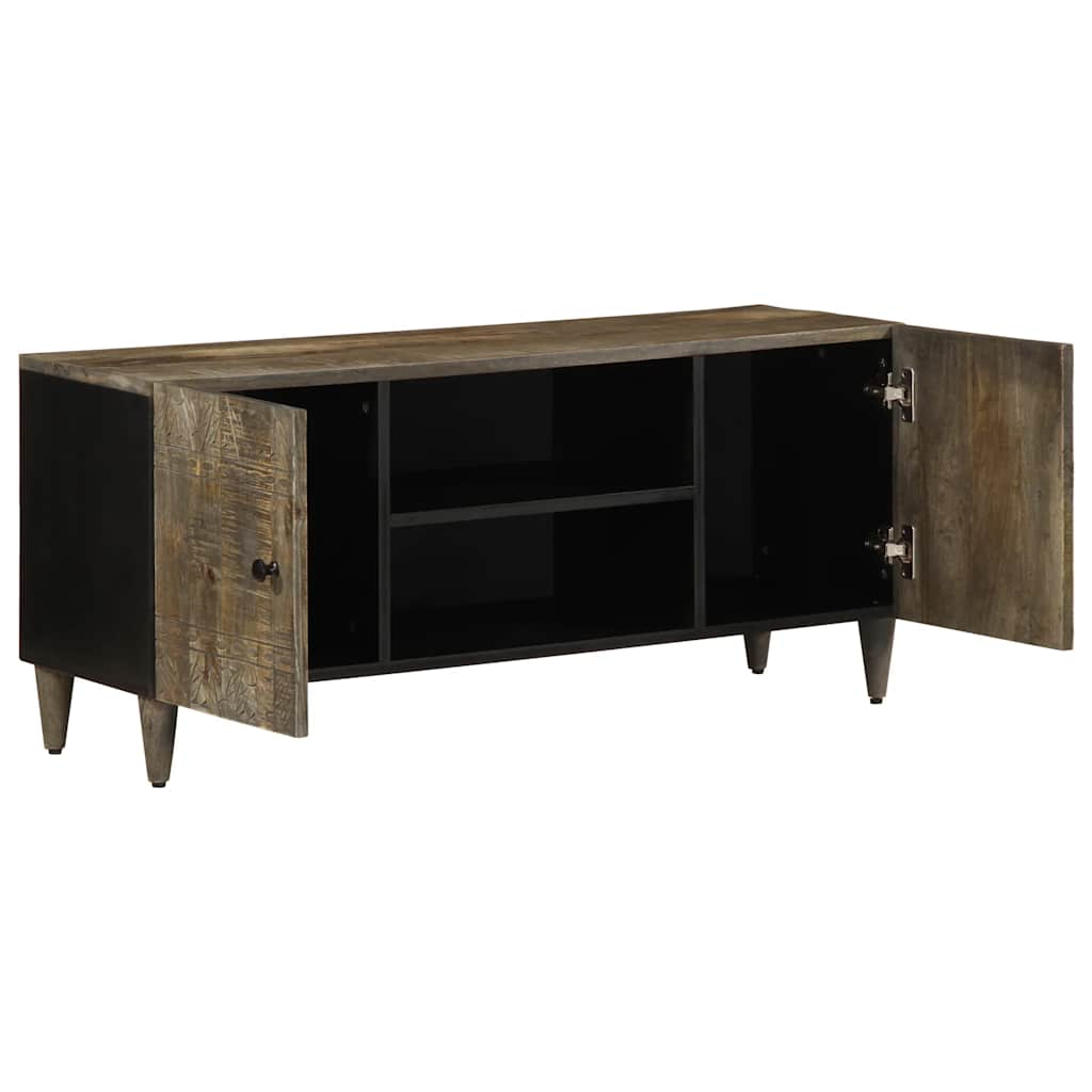 Mobile Porta TV Grigio Chiaro 105x33,5x46 cm in Legno Mango