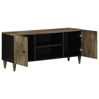 Mobile Porta TV Grigio Chiaro 105x33,5x46 cm in Legno Mango