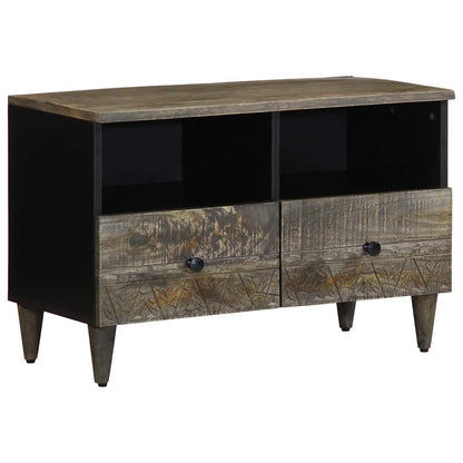 Mobile Porta TV Grigio Chiaro 70x33,5x46 cm in Legno Mango