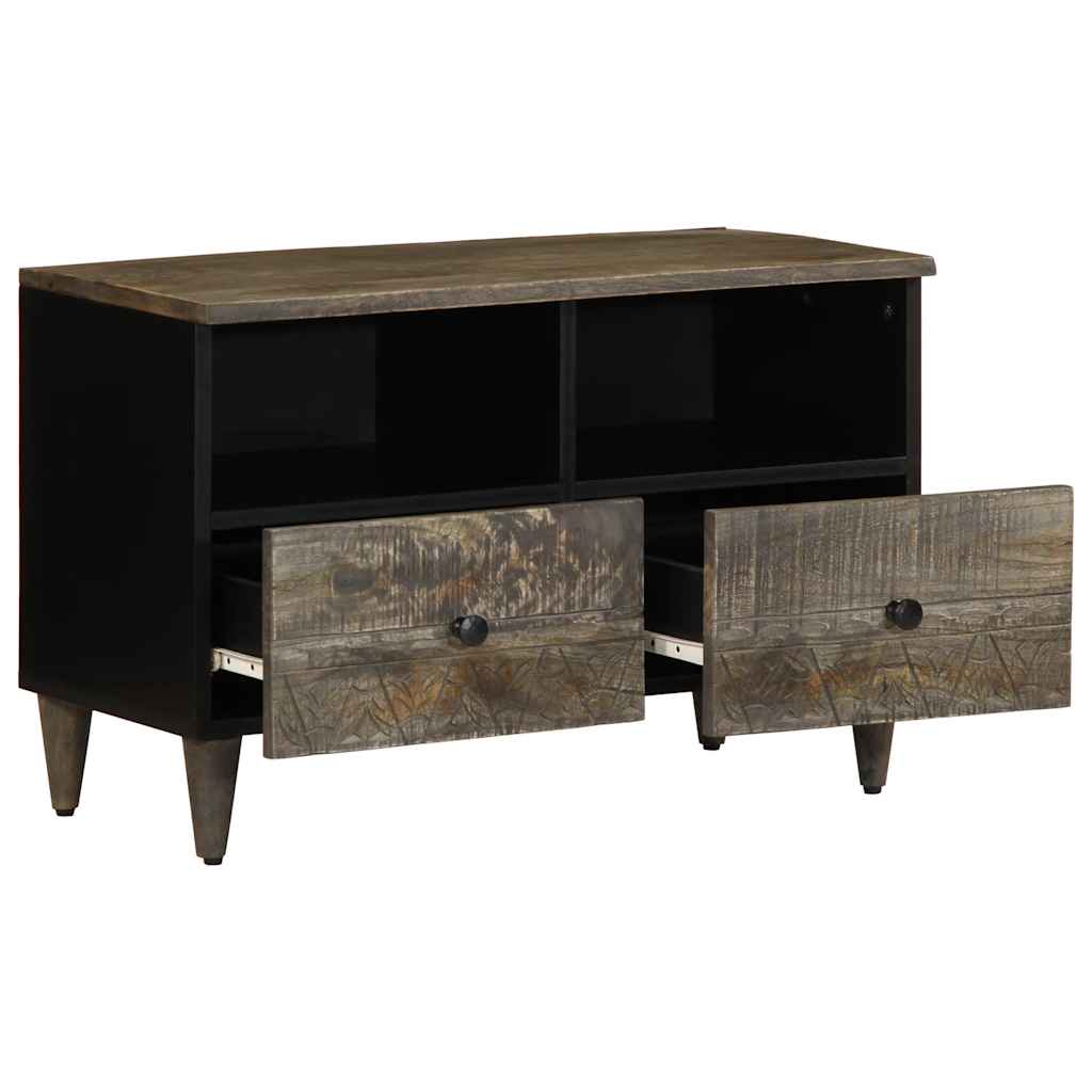 Mobile Porta TV Grigio Chiaro 70x33,5x46 cm in Legno Mango