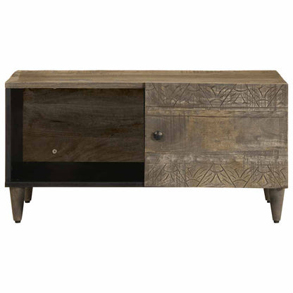 Tavolino da Salotto Grigio Chiaro 80x50x40 cm Legno di Mango