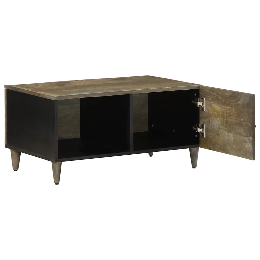 Tavolino da Salotto Grigio Chiaro 80x50x40 cm Legno di Mango