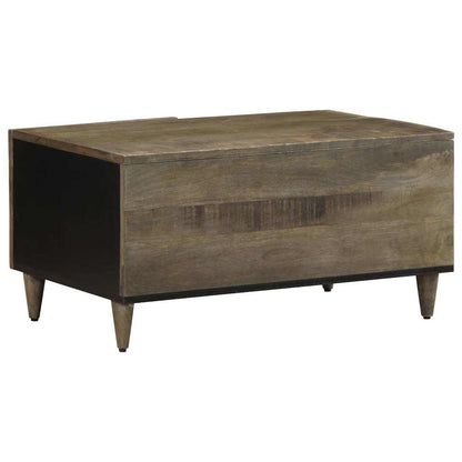 Tavolino da Salotto Grigio Chiaro 80x50x40 cm Legno di Mango