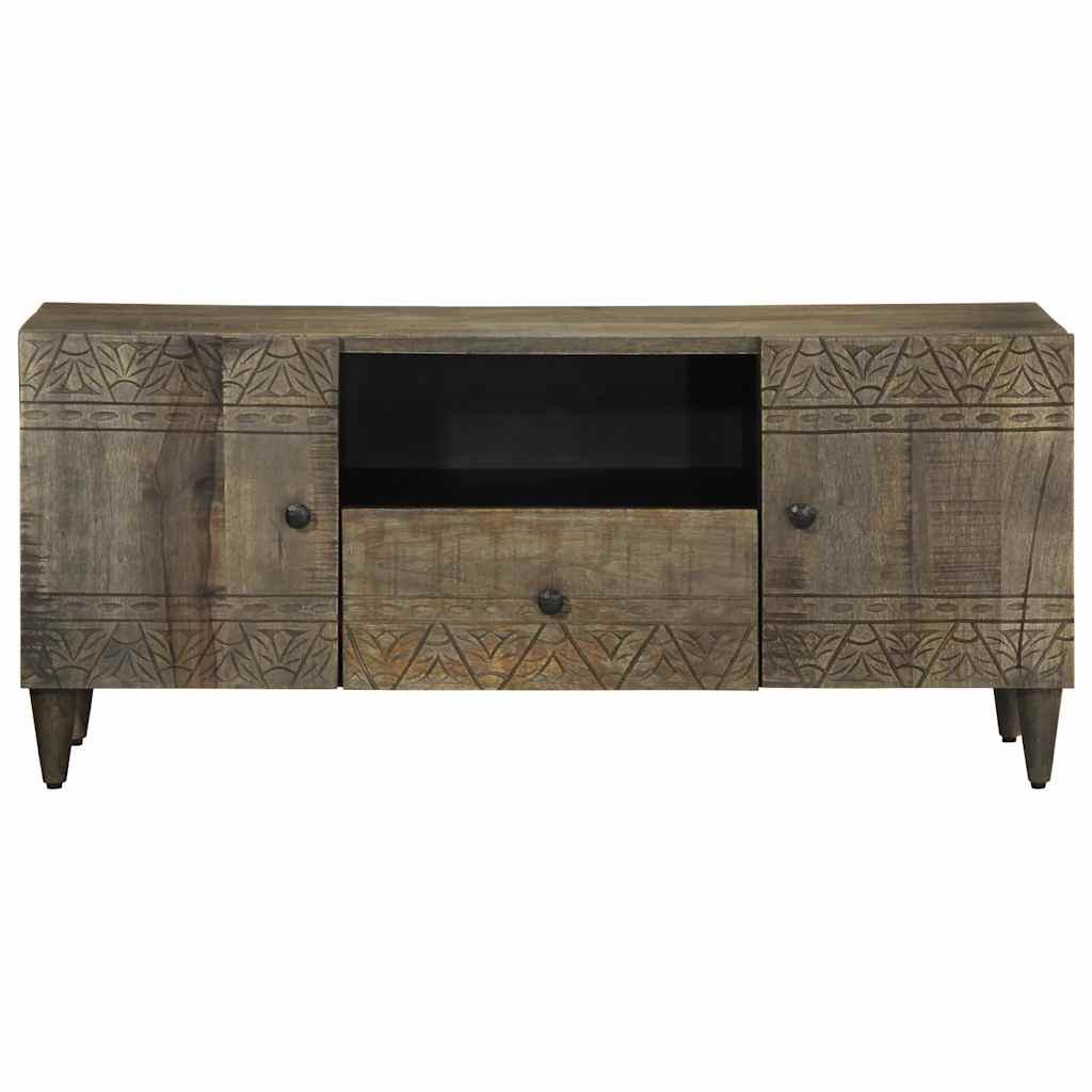 Mobile Porta TV Grigio Chiaro 105x33,5x46 cm in Legno Mango