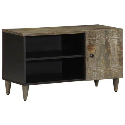 Mobile Porta TV Grigio Chiaro 80x31,5x46 cm in Legno Mango