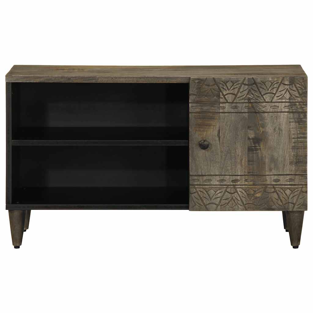 Mobile Porta TV Grigio Chiaro 80x31,5x46 cm in Legno Mango