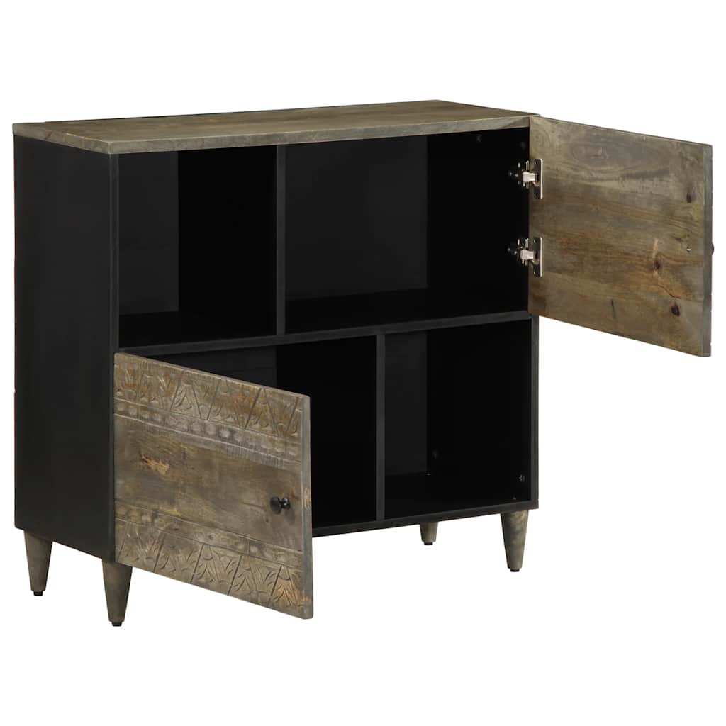 Credenza 80x33x75 cm in Legno Massello di Mango