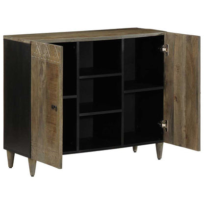 Credenza 90x33x75 cm in Legno Massello di Mango