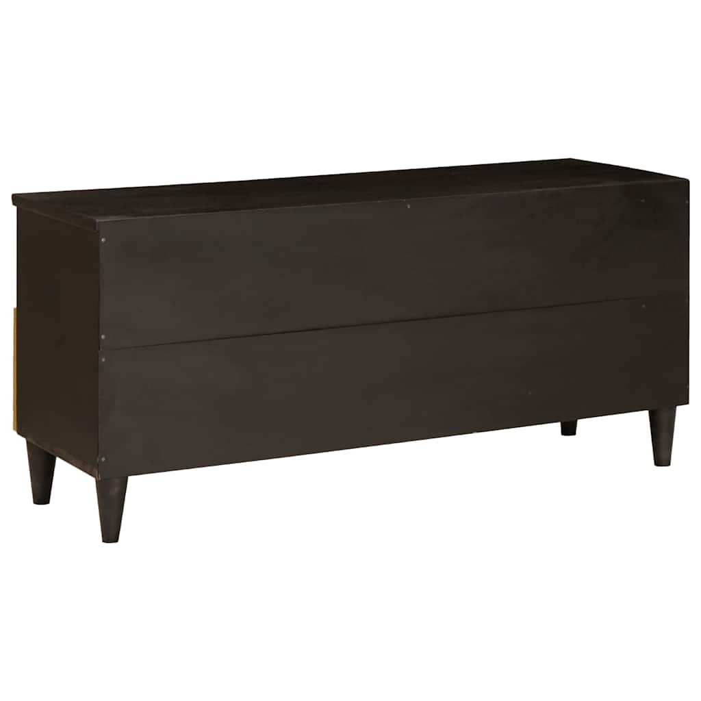 Mobile TV Nero e Oro 100 x 33 x 46 cm Legno multistrato