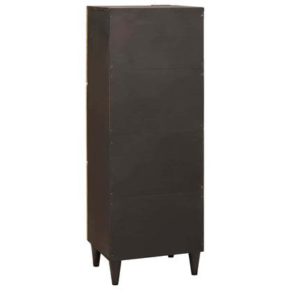 Mobile laterale con cassetto Nero e Oro 40 x 33,5 x 110 cm