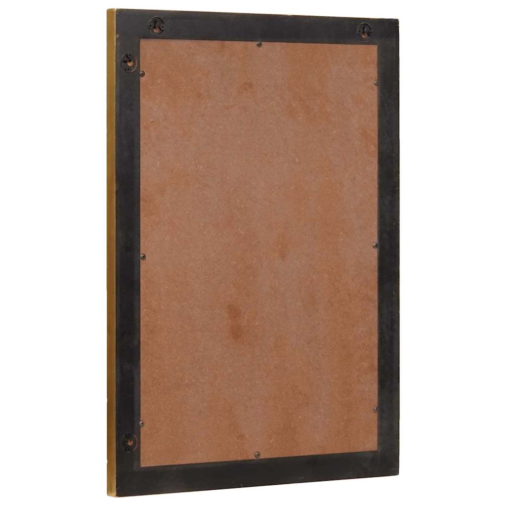 Specchio da bagno con specchio Nero e Oro 50 x 2,5 x 70 cm